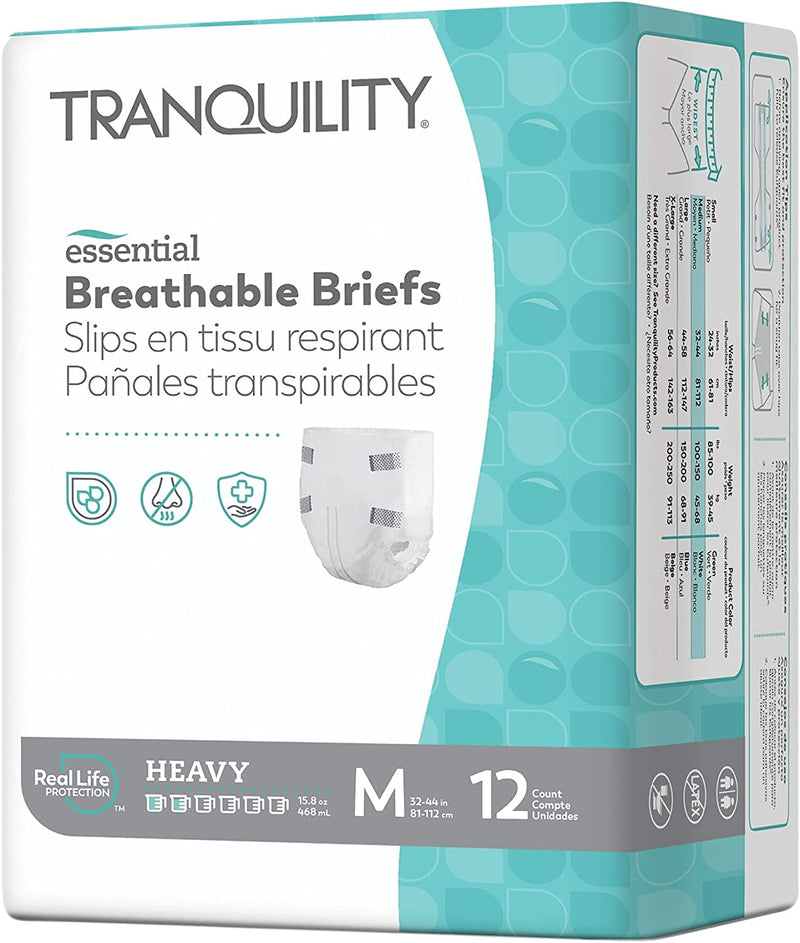 Tranquility Essential Breathable Briefs, Heavy, Medium