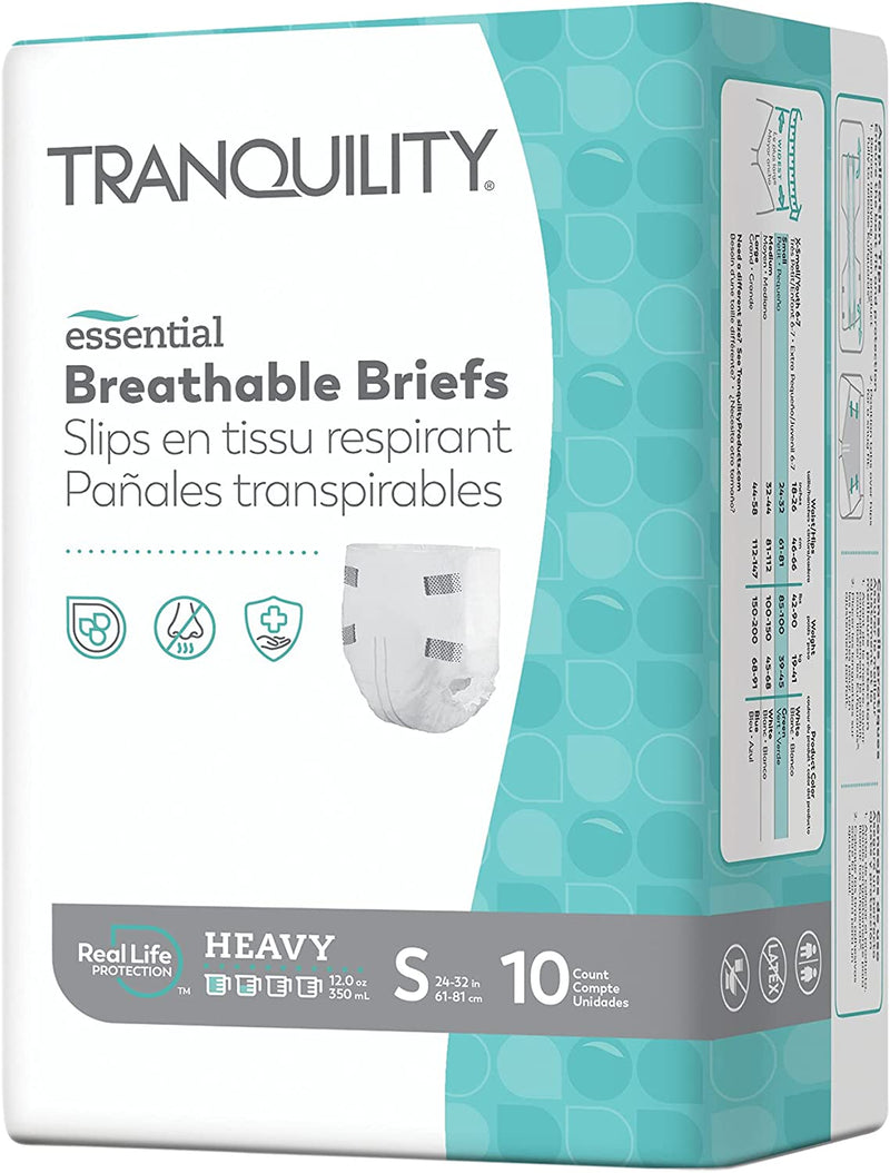 Tranquility Essential Breathable Briefs, Heavy, Small
