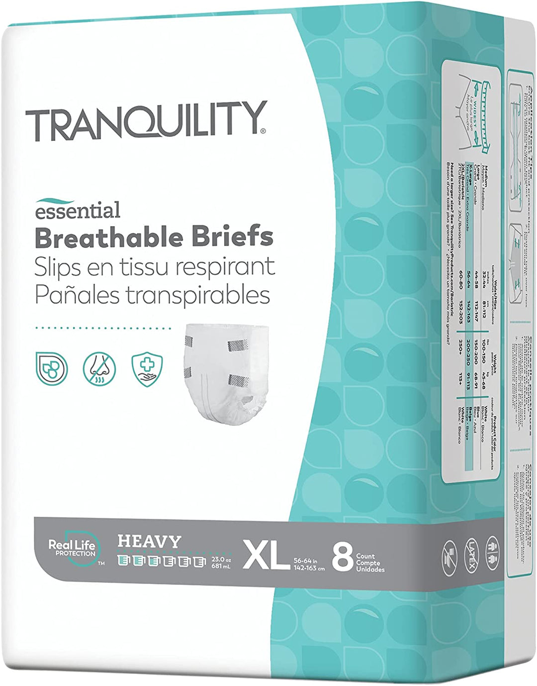 Tranquility Essential Breathable Briefs, Heavy, XL