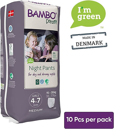Bambo Nature Eco-Friendly Dreamy Night Pants, Girls 4-7 Years