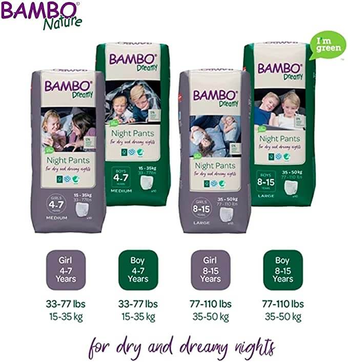 Bambo Nature Eco-Friendly Dreamy Night Pants, Girls 4-7 Years