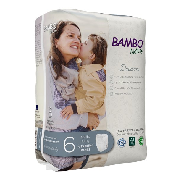 Abena Bambo Nature Toddler Training Pant, Size 6, for Over 40 lb, Fun Graphics Print