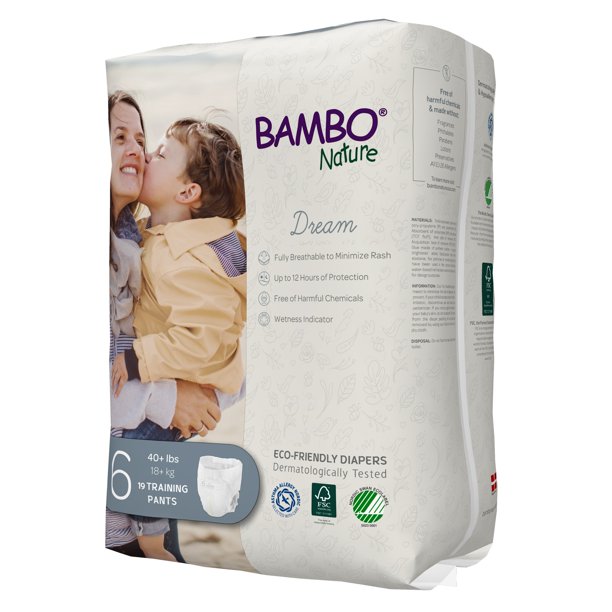 Abena Bambo Nature Toddler Training Pant, Size 6, for Over 40 lb, Fun Graphics Print