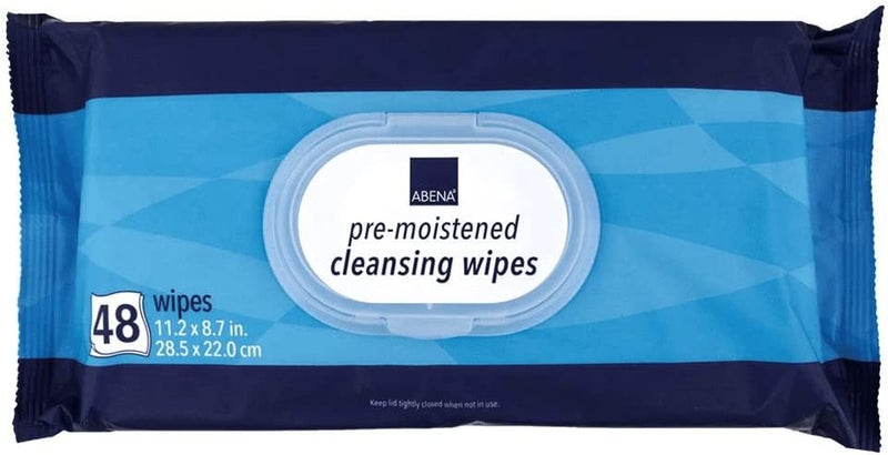 Abena Disposable Wet Wipes, 11.2" x 8.7", Pack/48