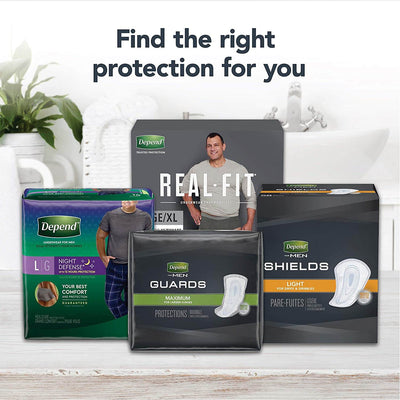Depend Incontinence Shields for Men, Light Absorbency