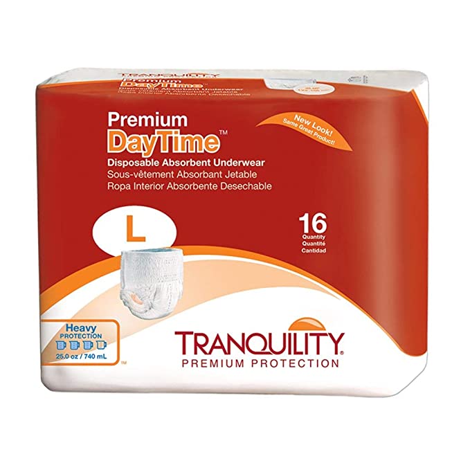 Tranquility Premium Daytime Adult Disposable Absorbent Underwear Large (44"- 54", 170 - 210 lb)