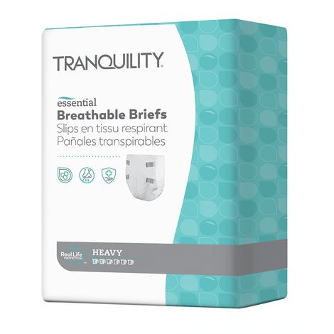 Tranquility Essential Breathable Briefs, Heavy, 2XL, Bariatric