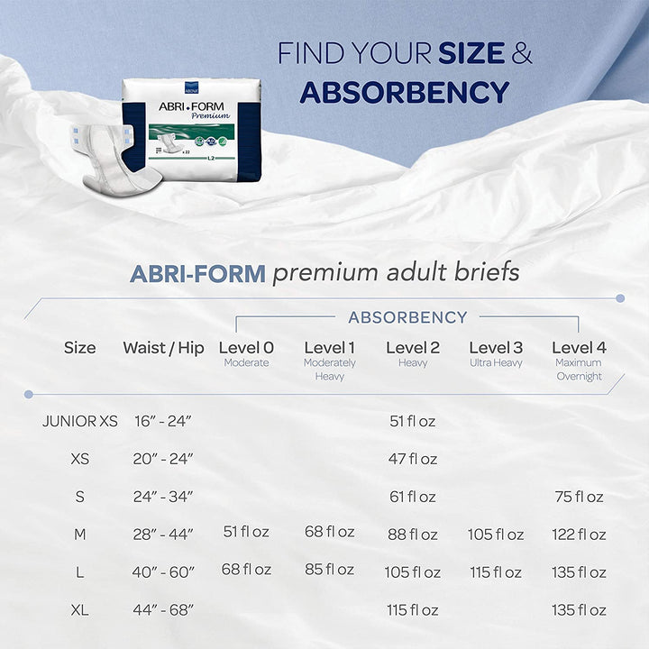 Abena Abri-Form Premium Adult Brief, Completely Breathable, Size L2, Large