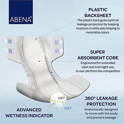 Abena Abri-Form Comfort Plastic-Backed Briefs, Level 4, Large