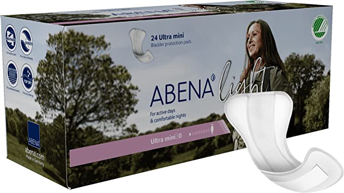 Abena Light Premium Incontinence Pads, Ultra Mini 0, Unisex