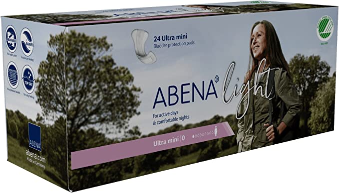 Abena Light Premium Incontinence Pads, Ultra Mini 0, Unisex