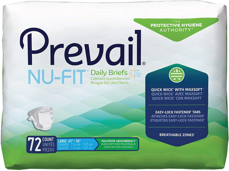 Prevail Nu-Fit Adult Brief, Large (45"- 58")