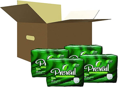 Prevail Maximum Absorbency Incontinence Super Plus Underwear, Small/Medium (34" to 46")