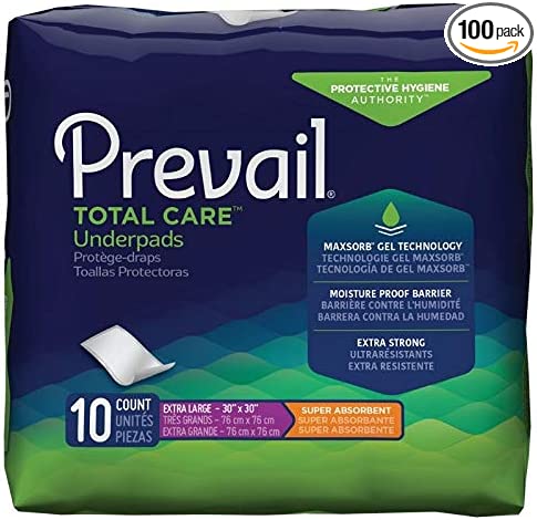 Prevail Super Absorbent Underpad X-Large - 30" x 30"
