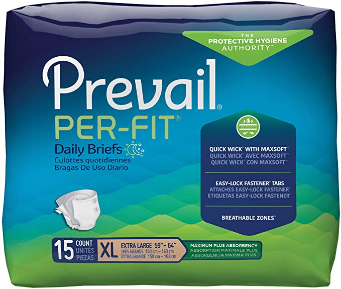 Prevail Per-Fit Maximum Plus Absorbency Incontinence Briefs, Extra Large