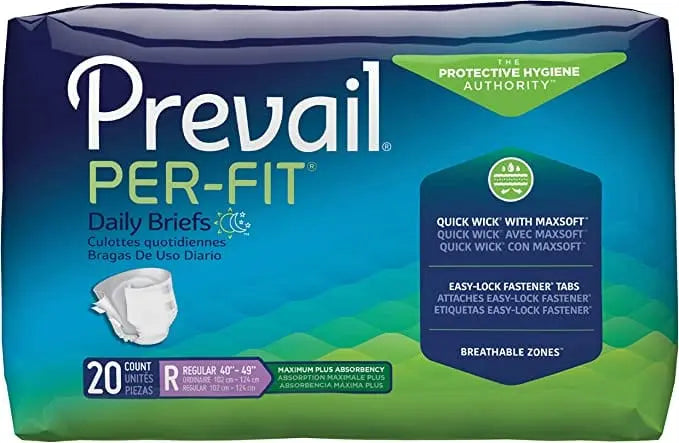 Prevail Per-Fit Maximum Plus Absorbency Incontinence Briefs Regular By Prevail