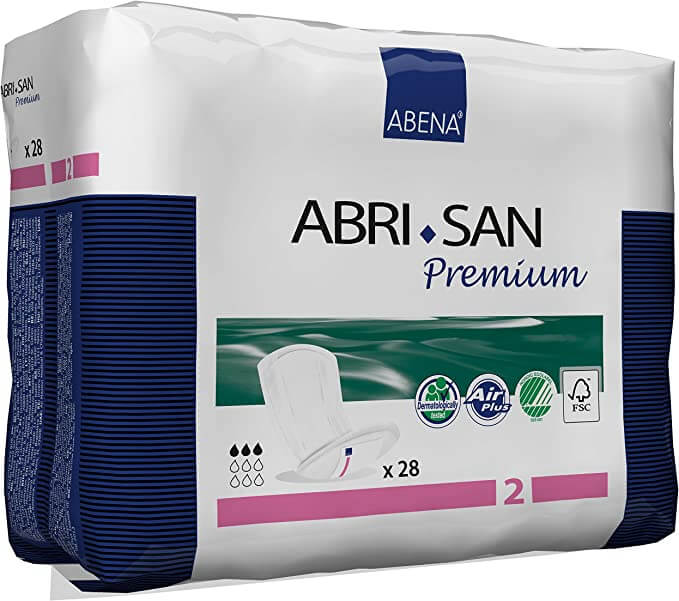 Abena Abri-San Premium Incontinence Pad, Micro 2, 3.9" x 10.2"