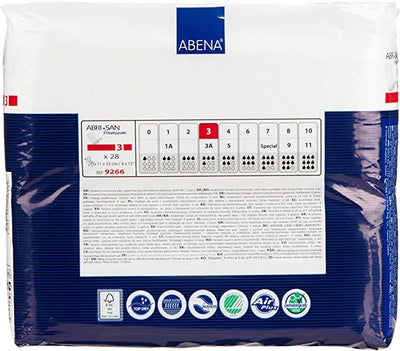 Abena Abri-San Premium Incontinence Pad, Mini 3, 4.3" x 13"