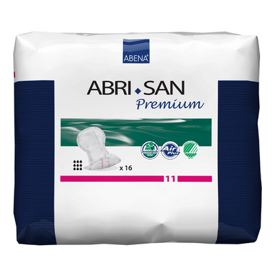 Abena Abri-San 11 Premium Shaped Pad, 3400mL Absorption (15" x 29")