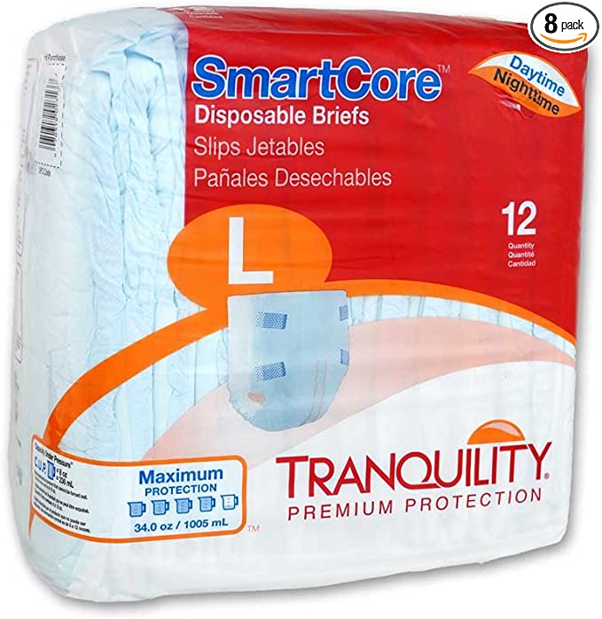 Tranquility SmartCore Disposable Brief, 28 oz Fluid Capacity, Large (45"-58")