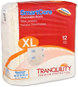 Tranquility SmartCore Disposable Brief, 28 oz Fluid Capacity, XL (56"-64")