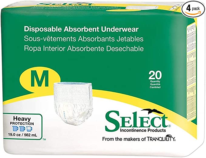 Tranquility Select Pull-On Disposable Underwear Size Medium