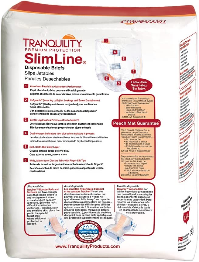 Tranquility SlimLine Disposable Brief, Small (24"- 32")