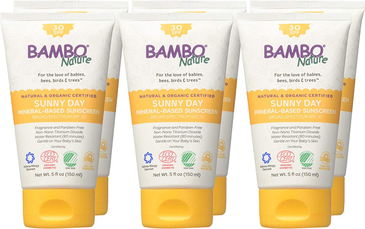 Abena Bambo Nature Sunny Day SPF 30 Mineral Baby Sunscreen Cream, 5 oz