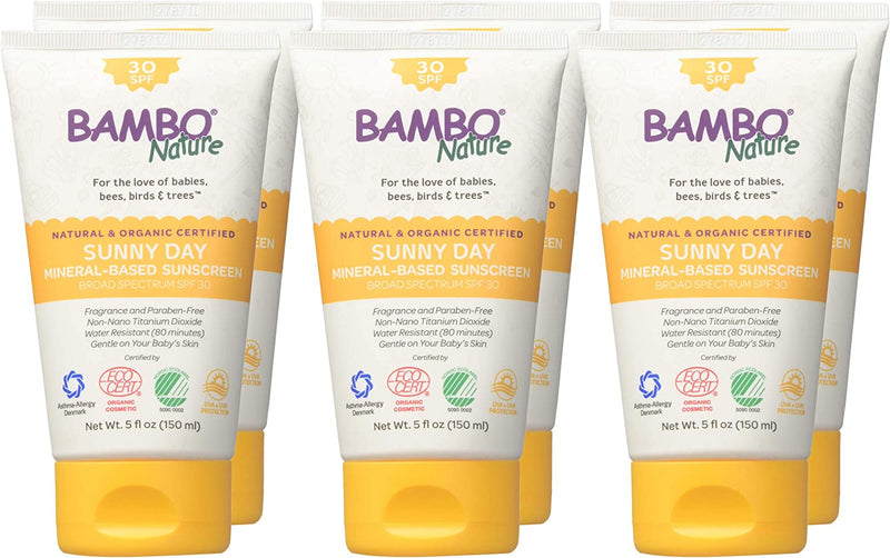 Abena Bambo Nature Sunny Day SPF 30 Mineral Baby Sunscreen Cream, 5 oz