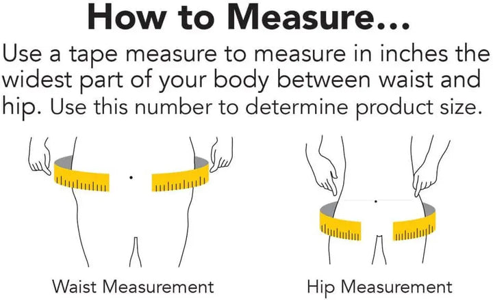 How to measure waist and hip inches for adult incontinence brief sizing guide