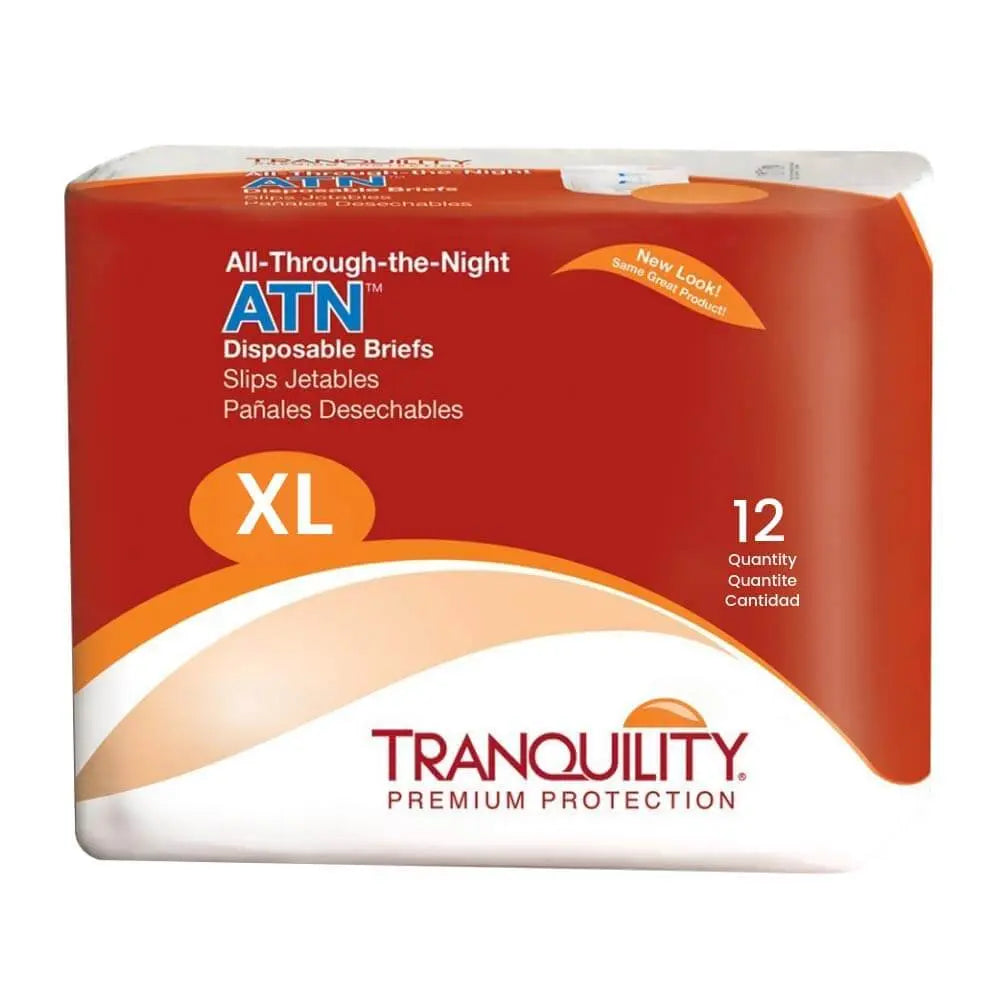 Tranquility ATN (All-Through-the-Night) Disposable Brief, XL (56" to 64") By Tranquility