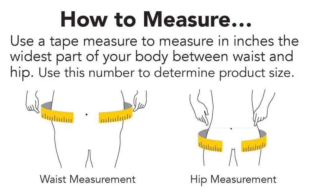 How to measure waist and hip size with a tape measure for Tranquility adult briefs