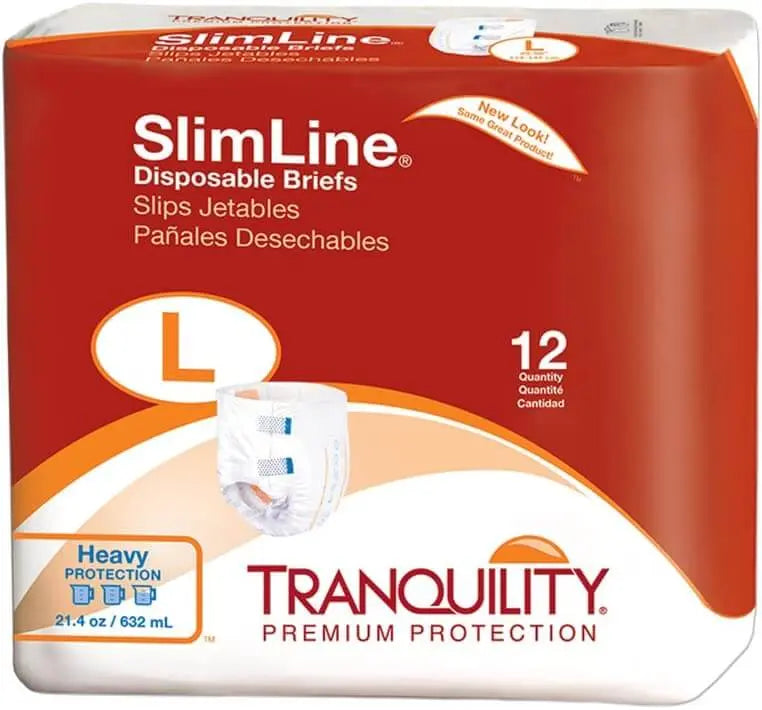 Tranquility SlimLine Disposable Brief, Large (45" to 58") By Tranquility
