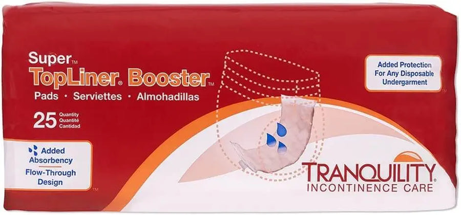 Tranquility TopLiner Super Absorbent Booster Pads 2060 package 25 count