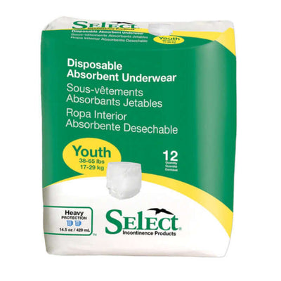 Tranquility Select Disposable Absorbent Underwear, Youth Size